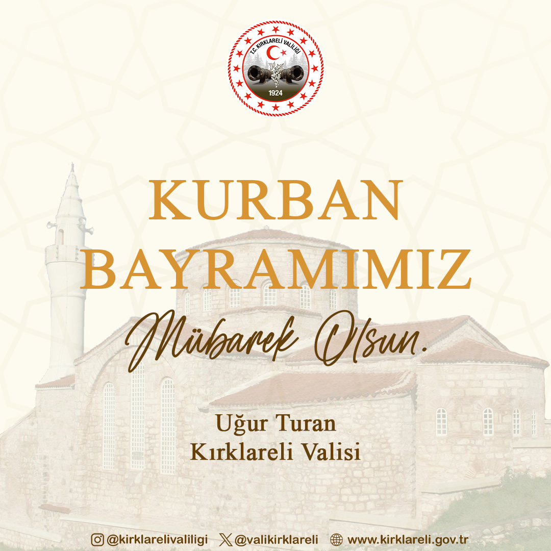 VALİMİZ SAYIN UĞUR TURAN’IN KURBAN BAYRAMI MESAJI