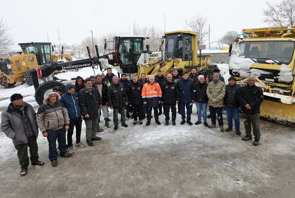 Aksaray’da yoğun kar yağışı