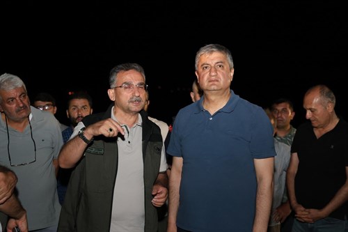 Valimiz Sayın Mustafa Yavuz, Yangın Bölgelerinde İncelemelerde Bulundu.