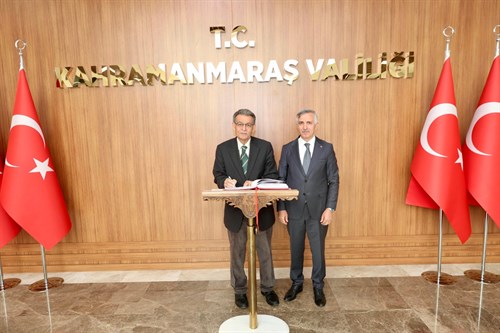 Valimiz Mükerrem Ünlüer, Anadolu Mektebi Yönetim Kurulu Başkanı Sami Güçlü’yü Makamında Misafir Etti