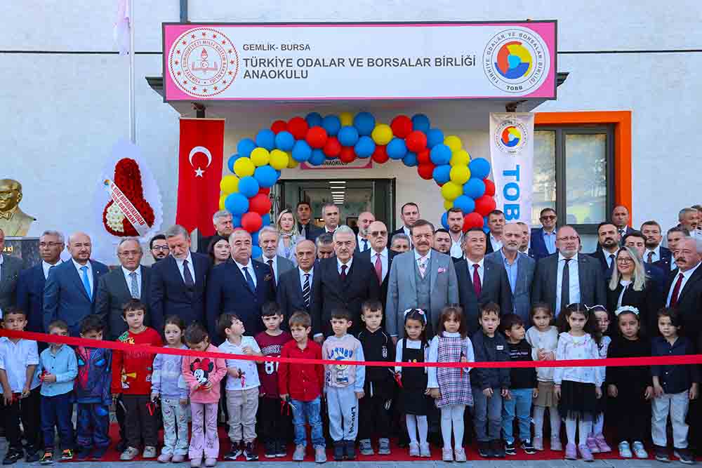 Vali Ayyıldız ve TOBB Başkanı Hisarcıklıoğlu, Gemlik’te Anaokulu Açılışı Gerçekleştirdi