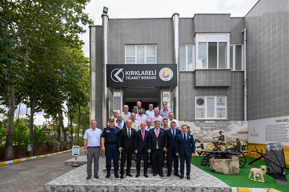 Vali Turan, Kırklareli Ticaret Borsası’na ziyarette bulundu…