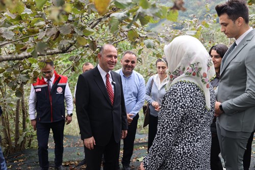 Vali Serdengeçti, Sürdürülebilir Fındık Projesini Yerinde İnceledi