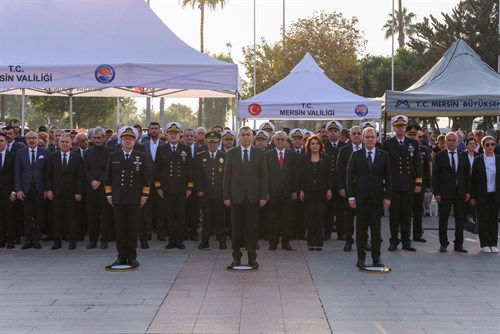 CUMHURİYETİMİZİN KURUCUSU GAZİ MUSTAFA KEMAL ATATÜRK, EBEDİYETE İRTİHALİNİN 87. YILINDA, MERSİN İLİMİZDE DÜZENLENEN PROGRAMLARDA ANILDI