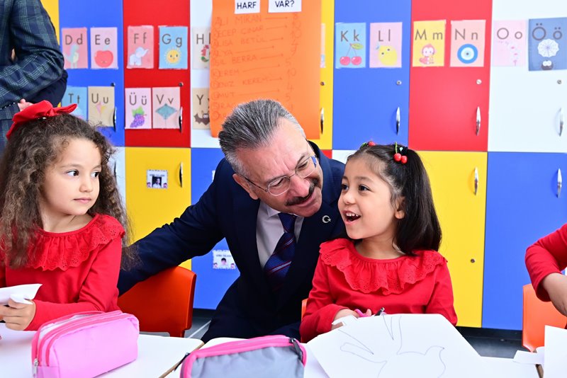 Fuat Sezgin Anaokulu binasının açılışını gerçekleştiren Valimiz Sayın Hüseyin Aksoy, okulu gezerek incelemelerde bulundu.