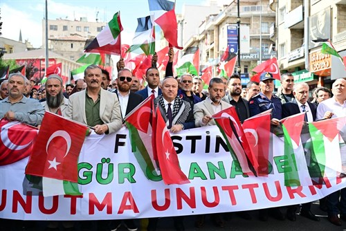 Nevşehir’de Filistin’e Destek Yürüyüşü Gerçekleştirildi