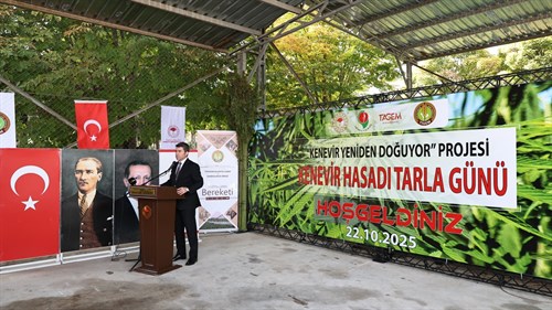 Valimiz Önder BAKAN, “Kenevir Yeniden Doğuyor”  Projesi Kapsamında, Türkiye’nin İlk Yerli ve Milli Vezir Kenevirinin Hasadına Katıldı