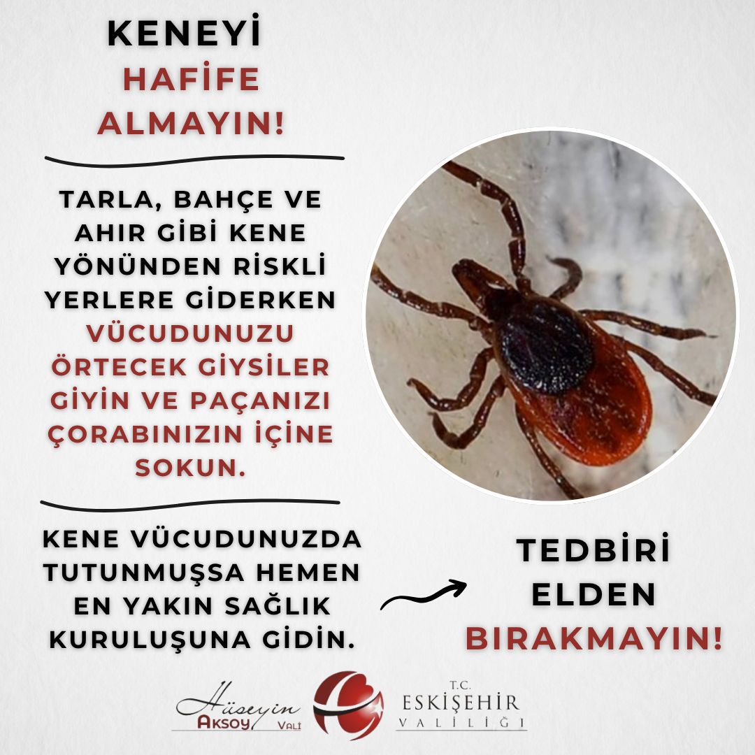 Keneyi hafife almayın, tedbiri elden bırakmayın.