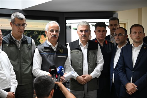 Yangın Yönetim Harekât Merkezinde Basın Açıklaması Gerçekleştirildi