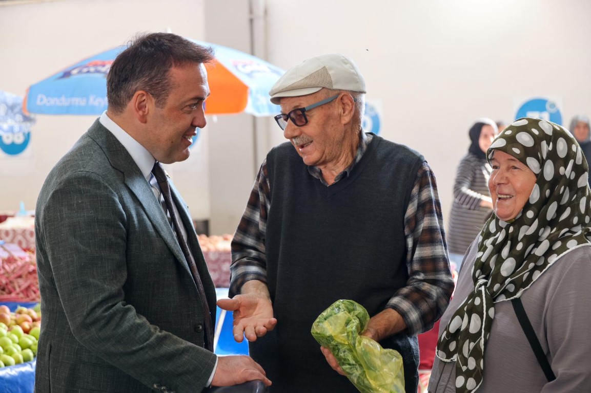 VALİMİZ SAYIN FAİK OKAY SÖZER, KAPALI PAZARI ZİYARET ETTİ