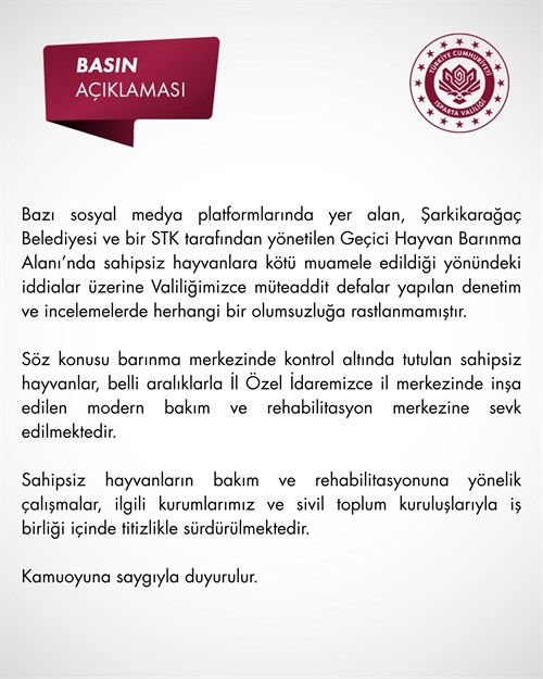 19.10.2025 Tarihli Basın Açıklaması