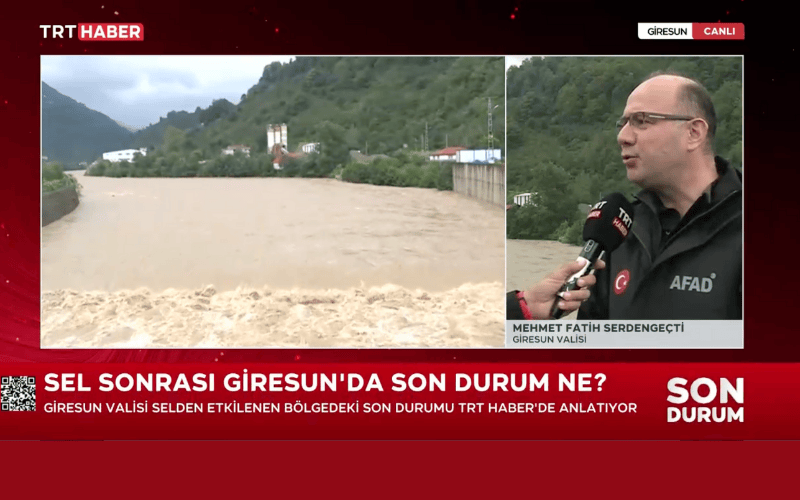 Giresun'da Şiddetli Yağış: 4 İlçede Sel ve Heyelanlar Meydana Geldi