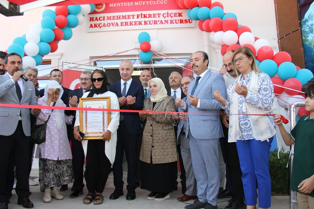 Menteşe Akçaova Hacı Mehmet Fikret Çiçek Erkek Kur’an Kursu Dualarla Hizmete Açıldı