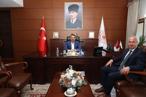 Zonguldak Valisi Osman Hacıbektaşoğlu, İl Genel Meclisi Başkanı Necdet Karaveli’yi Kabul Etti