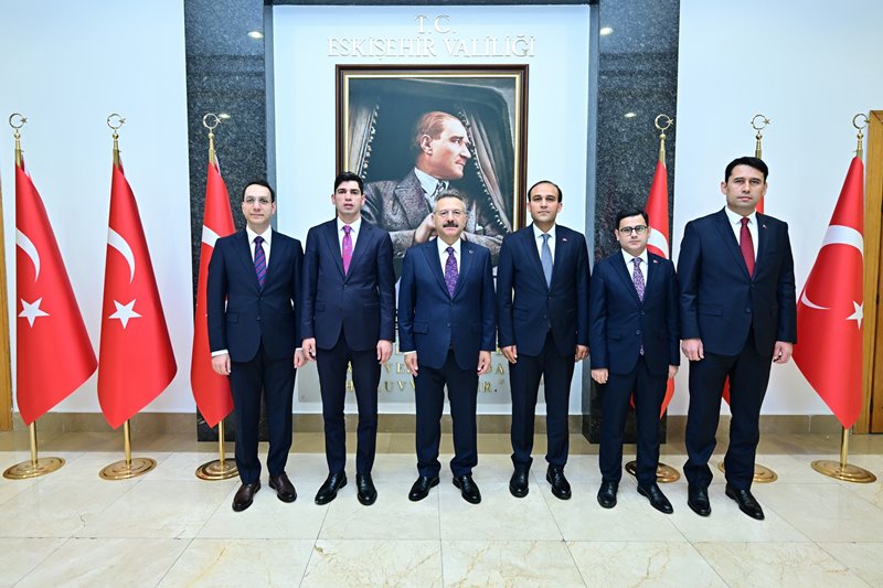 Valimiz Sn. Hüseyin Aksoy, İnönü, Mahmudiye, Beylikova, Sarıcakaya ve Han Kaymakam Vekillerini Makamında Ağırladı