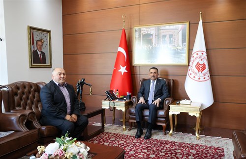 Vali Osman Hacıbektaşoğlu, Muhtar Birol Somuncu’yu  Kabul Etti