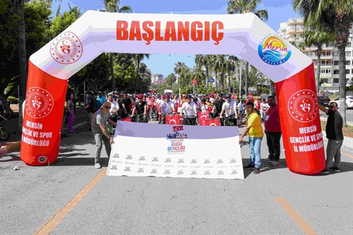 "19 MAYIS ATATÜRK’Ü ANMA, MERSİN VALİLİĞİMİZ HİMAYESİNDE, GENÇLİK VE SPOR İL MÜDÜRLÜĞÜMÜZCE DÜZENLENEN "BİSİKLET KORTEJİ"NE KATILDIK