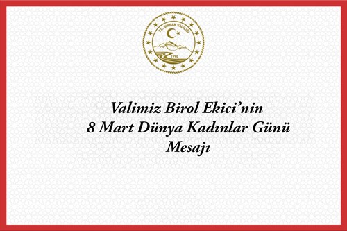 Valimiz Birol Ekici'nin 8 Mart Dünya Kadınlar Günü Mesajı