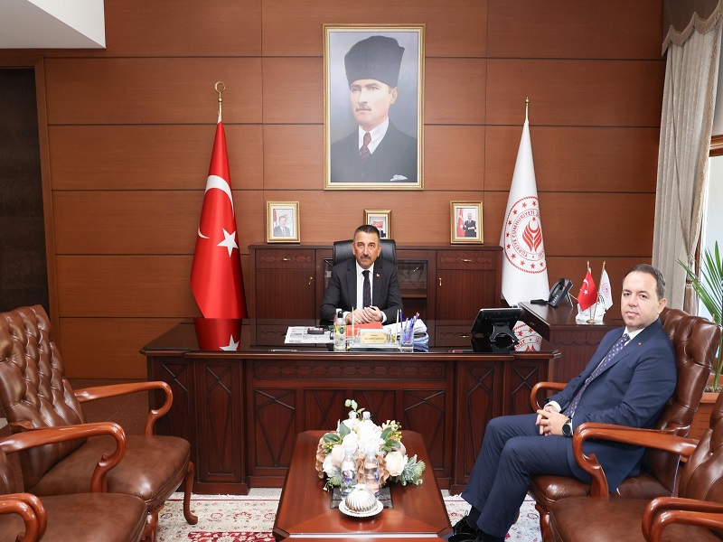 Vali Osman Hacıbektaşoğlu, İl Milli Eğitim Müdürü Uygar Keskin’i Kabul Etti