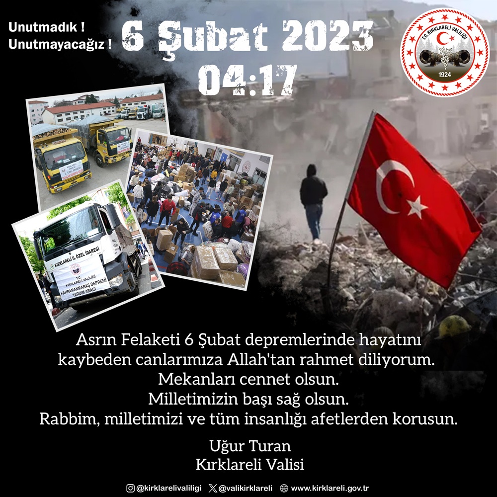 Unutmadık ! Unutmayacağız! 04.17  Asrın Felaketi 6 Şubat depremleri