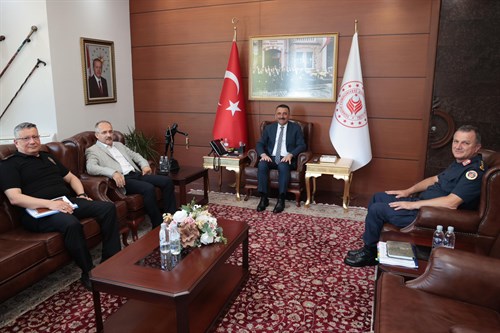 Ankara Cumhuriyet Başsavcı Vekilliği Görevine Atanan Abdurrahim Alan, Vali Osman Hacıbektaşoğlu’na Veda Ziyaretinde Bulundu