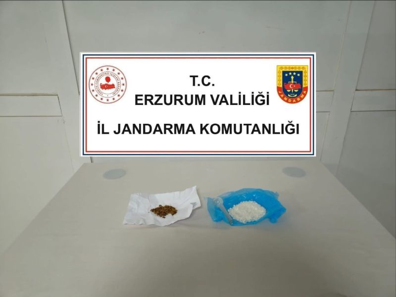 Erzurum İl Jandarma Komutanlığından Narkotik Operasyonları