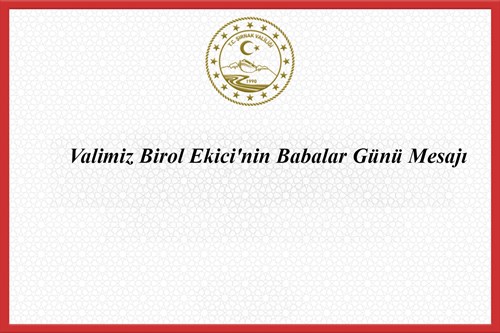 Valimiz Birol Ekici'nin Babalar Günü Mesajı