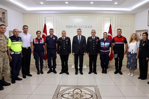 VALİMİZ SAYIN ATİLLA TOROS, İL JANDARMA KOMUTANI TUĞGENERAL ERCAN ATASOY VE BERABERİNDEKİ HEYET İLE GÖRÜŞTÜ