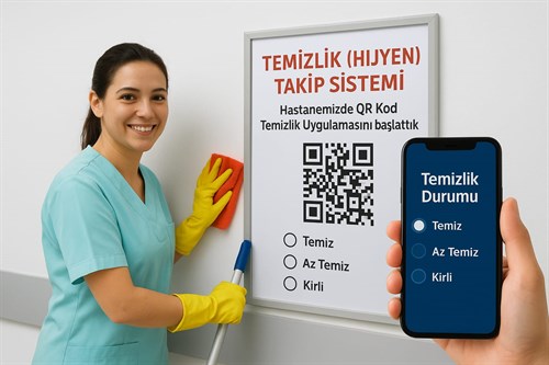 Giresun Kadın Doğum ve Çocuk Hastanesi’nde QR Kodlu Temizlik Takip Sistemi Uygulaması Başladı