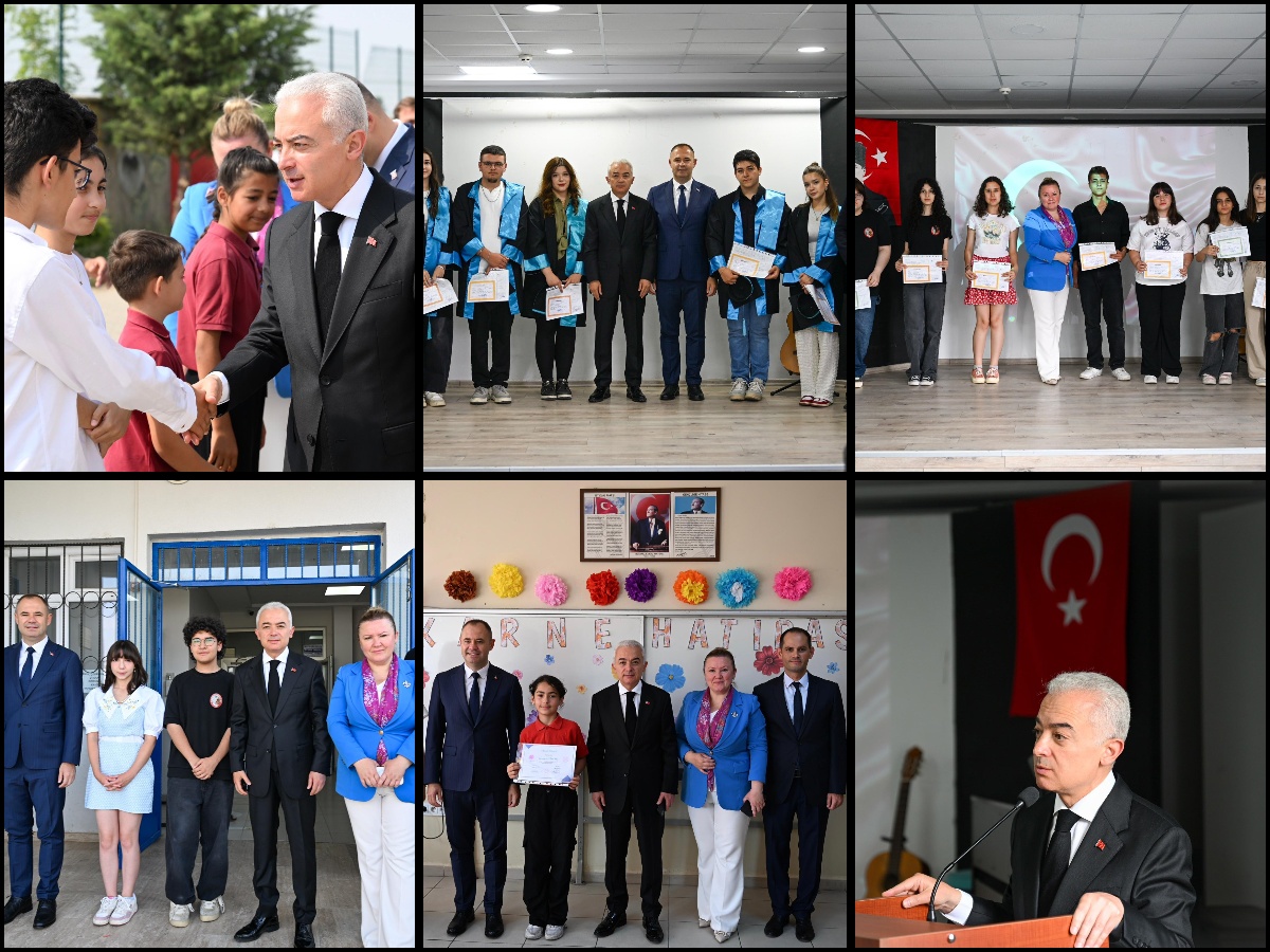 Vali Turan, öğrencilerimizin karne sevincine ortak oldu…