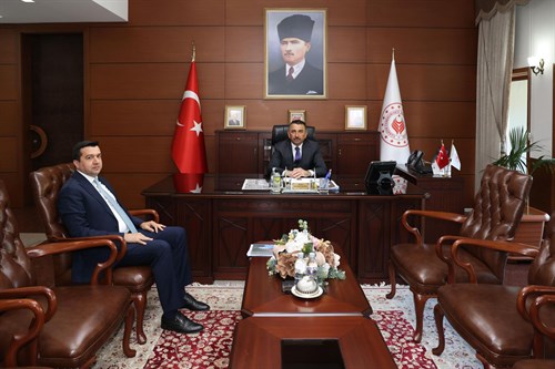 Valimiz Osman Hacıbektaşoğlu; Devrek Kaymakamı Muhammed Evlice'yi Makamında Kabul Etti