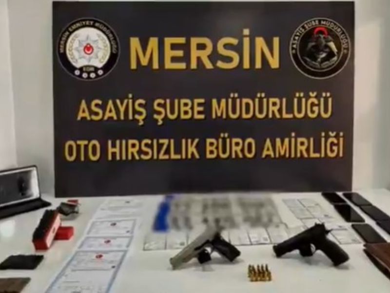 Mersin'de Oto Hırsızlığı Çetesine Yönelik Düzenlenen Operasyonda16 Şüpheli Yakalandı