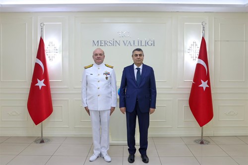 VALİMİZ SAYIN ATİLLA TOROS, AKDENİZ BÖLGE VE GARNİZON KOMUTANLIĞINA ATANAN TUĞAMİRAL SONER KAZANKAYA İLE GÖRÜŞTÜ