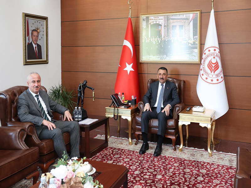 Vali Osman Hacıbektaşoğlu, İl Genel Meclisi Başkanı Necdet Karaveli’yi Kabul Etti