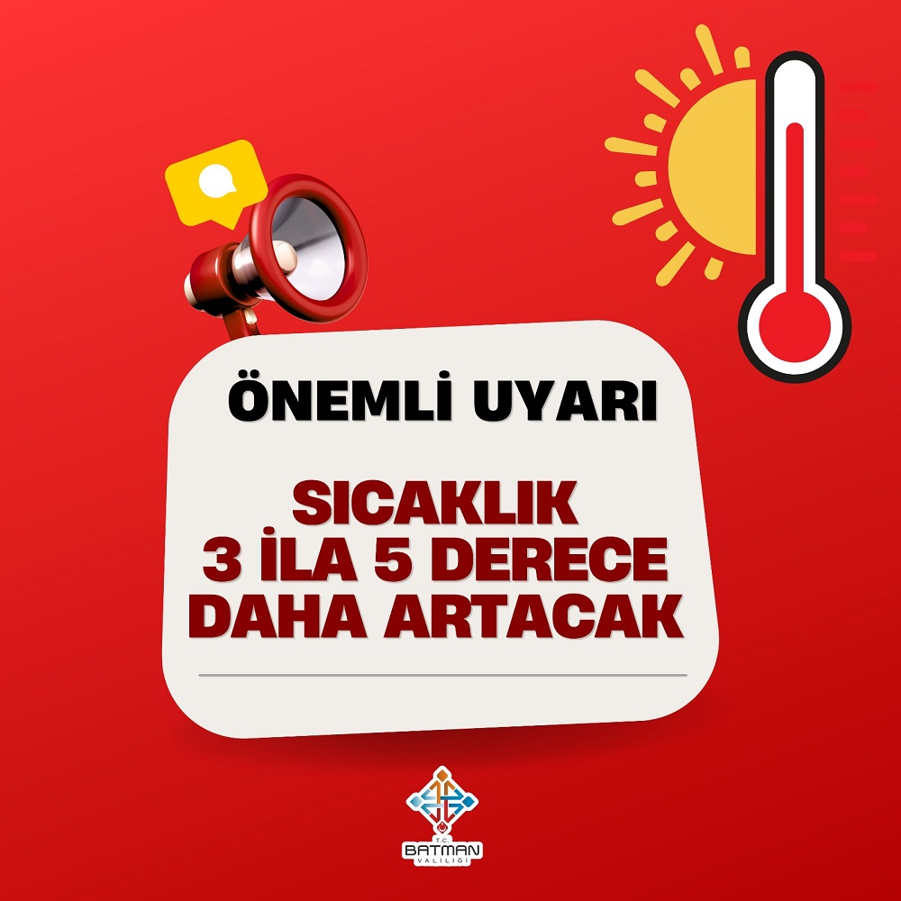 Bu Hafta Batman’da Hava Sıcaklığı 43 Dereceyi Bulacak