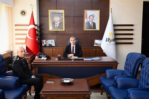Uşak İl Jandarma Komutanı Kıdemli Albay Özgür Kılıç’tan Vali Dr. Naci Aktaş’a Ziyaret