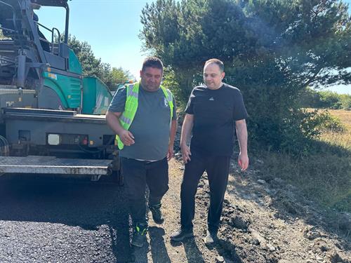 Kaymakamımız Remzi DEMİR, KOYDES Projesi kapsamında yürütülen yol yapım çalışmalarını yerinde inceledi.