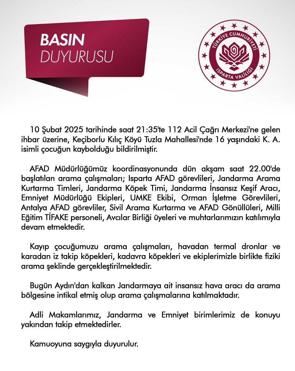 11.02.2025 Tarihli Basın Açıklaması