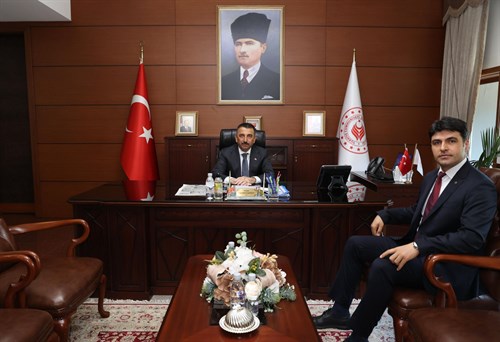 Vali Osman Hacıbektaşoğlu, Ulaştırma ve Altyapı Bakanlığı Bolu Bölge Müdürü Yavuz Yeğin’i Kabul Etti
