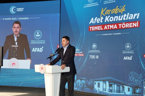 Bakanımız Sayın Murat Kurum, Karabük’te Afet Konutlarının Temelini Attı.