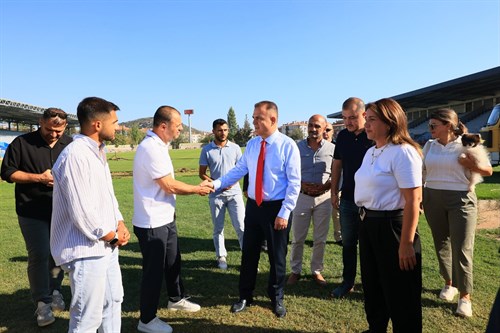 Valimiz Sayın Dr. İdris Akbıyık Yapımı Tamamlanmak Üzere Olan Muğla Atatürk Stadyumunda İncelemelerde Bulundu