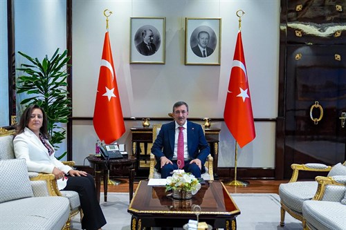 VALİ TÜLAY BAYDAR BİLGİHAN’DAN CUMHURBAŞKANI YARDIMCISI CEVDET YILMAZ’A ZİYARET