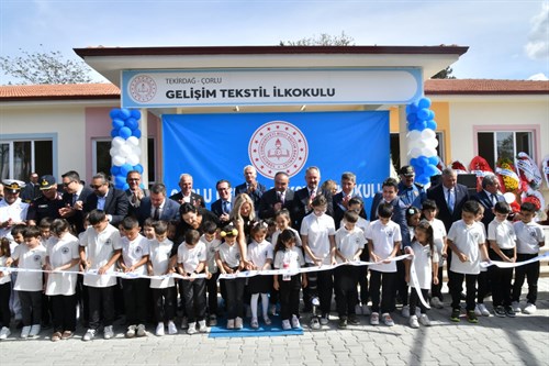 Hayırseverler Tarafından Yaptırılan Gelişim Tekstil İlkokulu’nun Açılışı Gerçekleştirildi