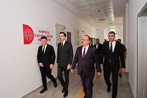 Valimiz Yakup Canbolat Yapımı Tamamlanan Karpuzlu Hükümet Konağında İncelemelerde Bulundu