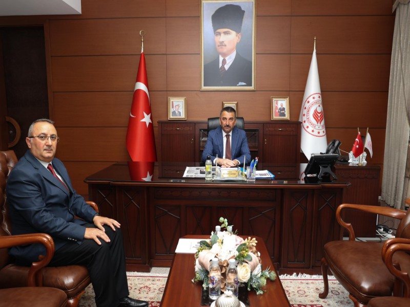 Vali Osman Hacıbektaşoğlu, Zonguldak Denetimli Serbestlik Müdürü Selçuk Aydemir’i Kabul Etti