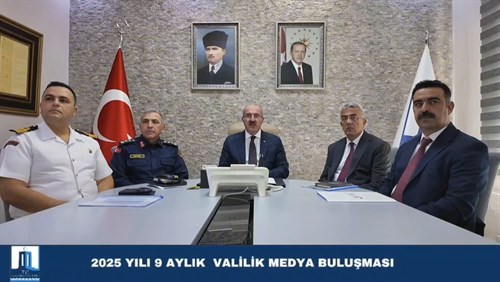 Valimiz Doç. Dr. Ömer TORAMAN başkanlığında, 2025 yılı Dokuz Ayına İlişkin “İl Güvenlik ve Asayiş Bilgilendirme Toplantısı”