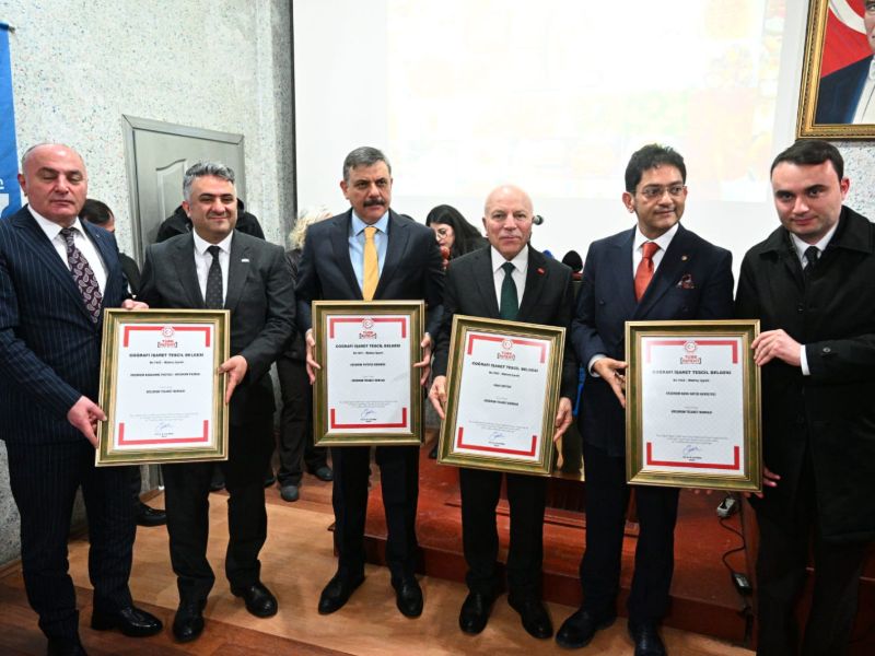 Erzurum’un Yeni Coğrafi İşaretli Ürünleri İçin Tescil Takdim Töreni Düzenlendi