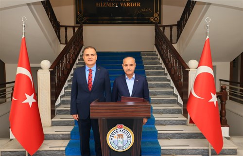 İçişleri Bakan Yardımcımız Sayın Mehmet Aktaş, Valimiz Sayın Dr. İdris Akbıyık'ı Ziyaret Etti