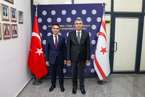VALİMİZ SAYIN ATİLLA TOROS, KUZEY KIBRIS TÜRK CUMHURİYETİ MERSİN BAŞKONSOLOSU OLARAK ATANAN EREK ÇAĞATAY’A İADEİZİYARETTE BULUNDU