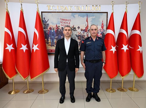 İl Jandarma Komutanı Albay Fahri Semiz’den Vali Dr. Naci Aktaş’a Veda Ziyareti